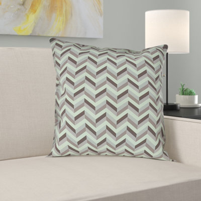 Avicia Chevron Throw Pillow Cover Light Gray Sofa Pillow Faux Suede